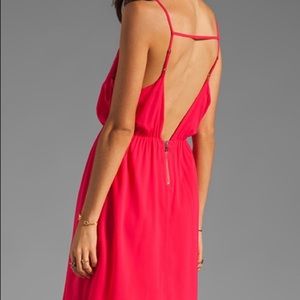 Alice and Olivia Arlen Dress Silk Pink Open Back